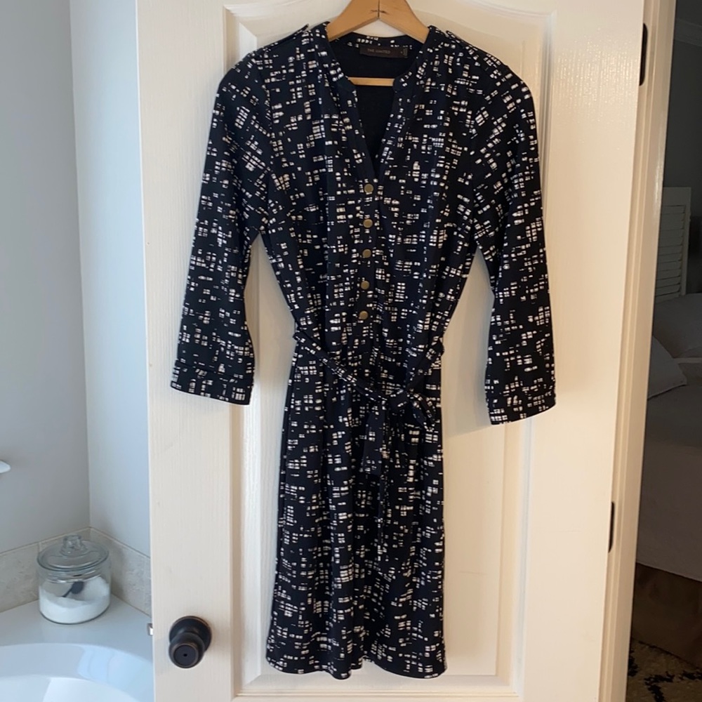 The Limited Black/White patterned dress
